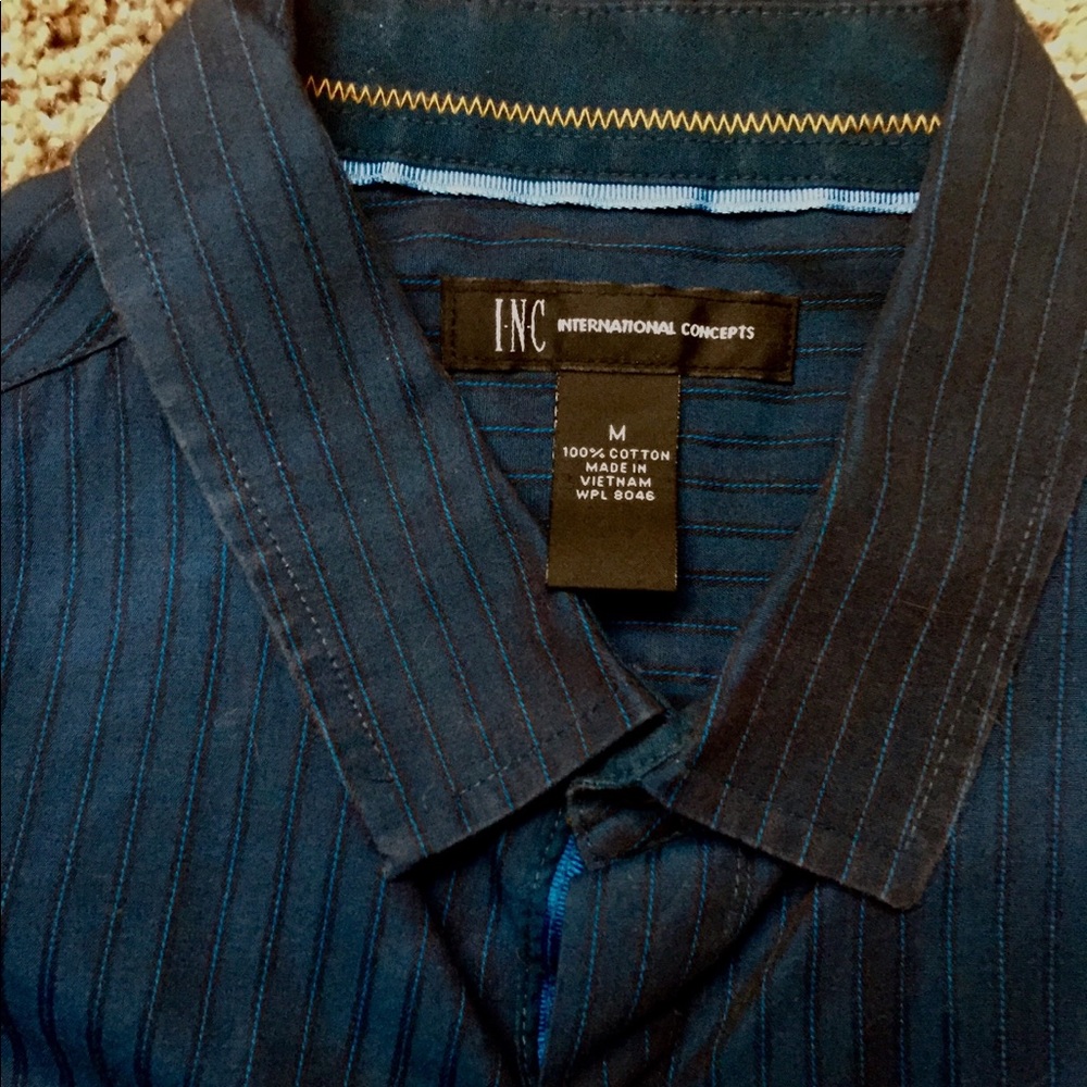 Blue men’s INC dress shirt - medium